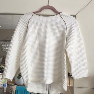 Zara oversized blouse with zipper down back